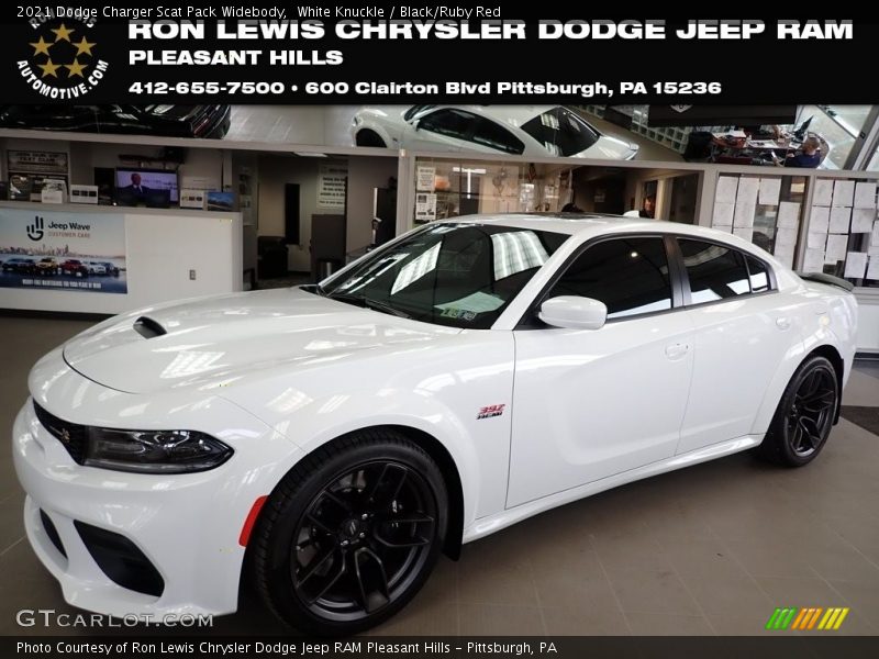 White Knuckle / Black/Ruby Red 2021 Dodge Charger Scat Pack Widebody