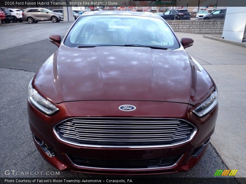 Bronze Fire Metallic / Dune 2016 Ford Fusion Hybrid Titanium