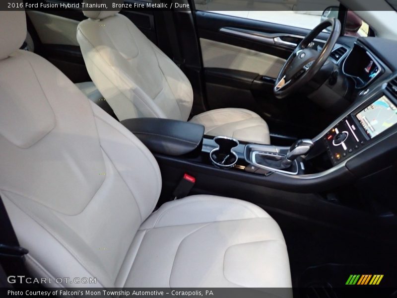 Front Seat of 2016 Fusion Hybrid Titanium