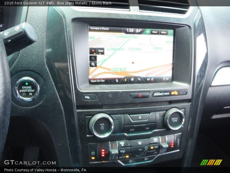 Blue Jeans Metallic / Ebony Black 2016 Ford Explorer XLT 4WD