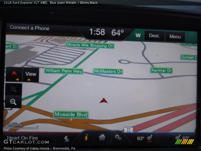 Blue Jeans Metallic / Ebony Black 2016 Ford Explorer XLT 4WD