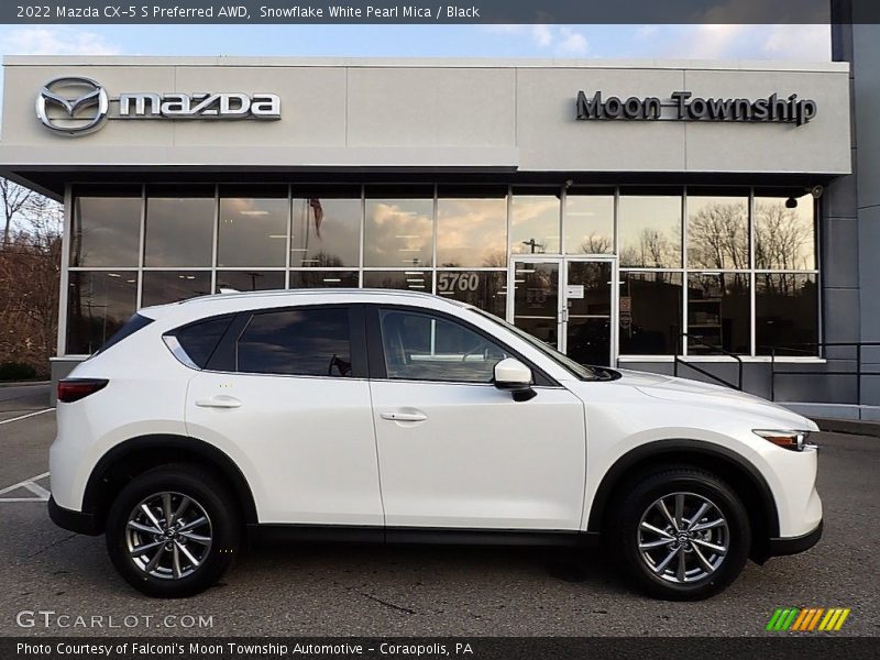Snowflake White Pearl Mica / Black 2022 Mazda CX-5 S Preferred AWD