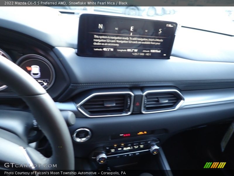 Snowflake White Pearl Mica / Black 2022 Mazda CX-5 S Preferred AWD