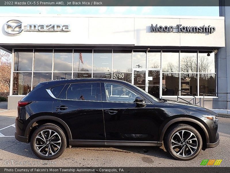 Jet Black Mica / Black 2022 Mazda CX-5 S Premium AWD