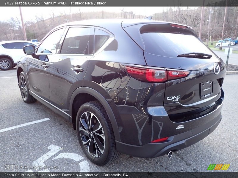Jet Black Mica / Black 2022 Mazda CX-5 S Premium AWD