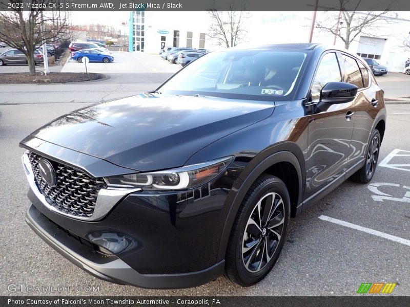 Jet Black Mica / Black 2022 Mazda CX-5 S Premium AWD