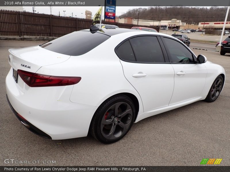 Alfa White / Black/Red 2018 Alfa Romeo Giulia
