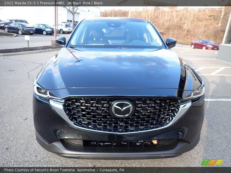 Jet Black Mica / Black 2022 Mazda CX-5 S Premium AWD