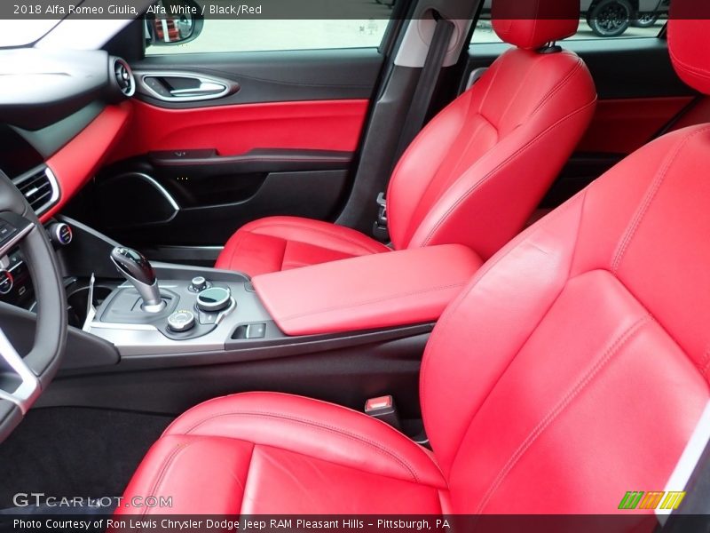 Alfa White / Black/Red 2018 Alfa Romeo Giulia