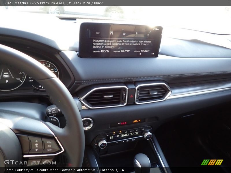 Jet Black Mica / Black 2022 Mazda CX-5 S Premium AWD