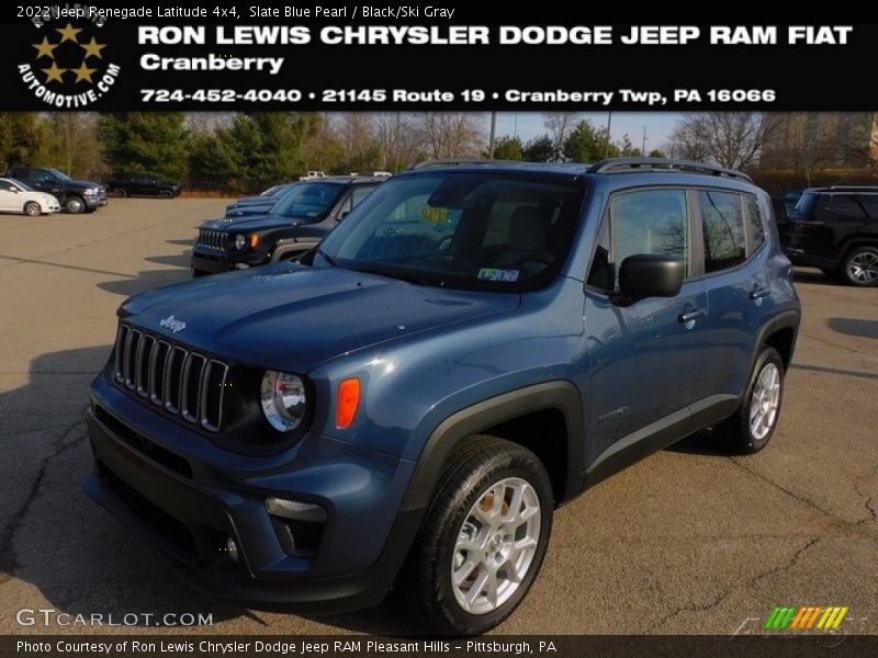 Slate Blue Pearl / Black/Ski Gray 2022 Jeep Renegade Latitude 4x4