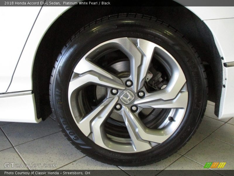 Platinum White Pearl / Black 2018 Honda Accord EX-L Sedan
