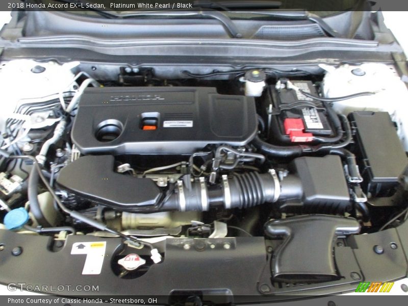 Platinum White Pearl / Black 2018 Honda Accord EX-L Sedan