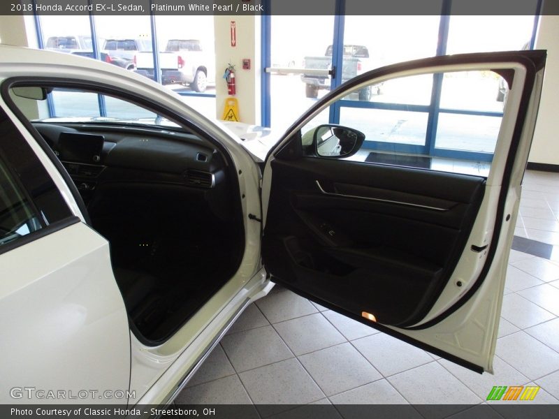 Platinum White Pearl / Black 2018 Honda Accord EX-L Sedan