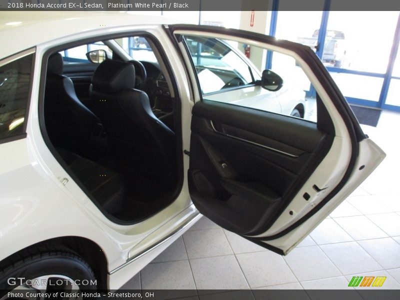 Platinum White Pearl / Black 2018 Honda Accord EX-L Sedan