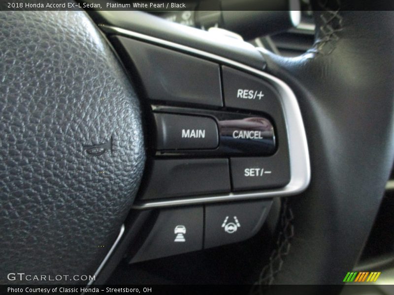 Platinum White Pearl / Black 2018 Honda Accord EX-L Sedan