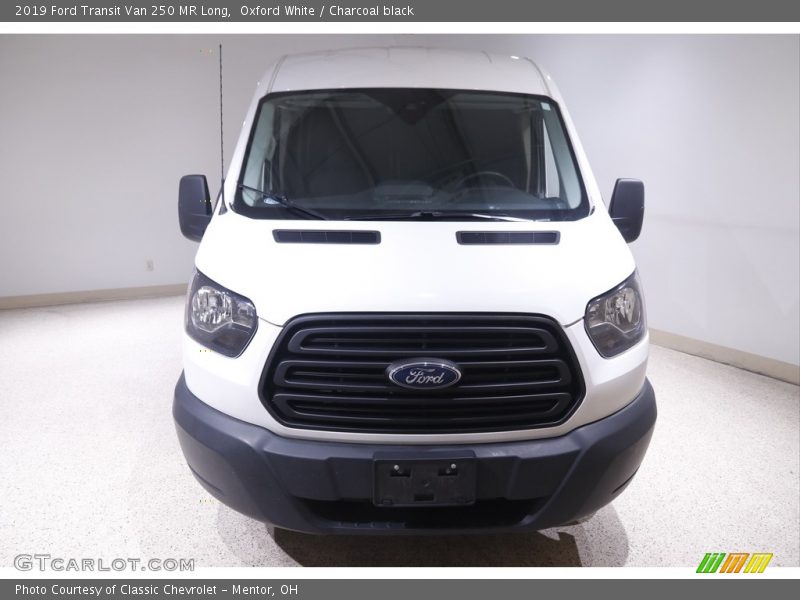 Oxford White / Charcoal black 2019 Ford Transit Van 250 MR Long