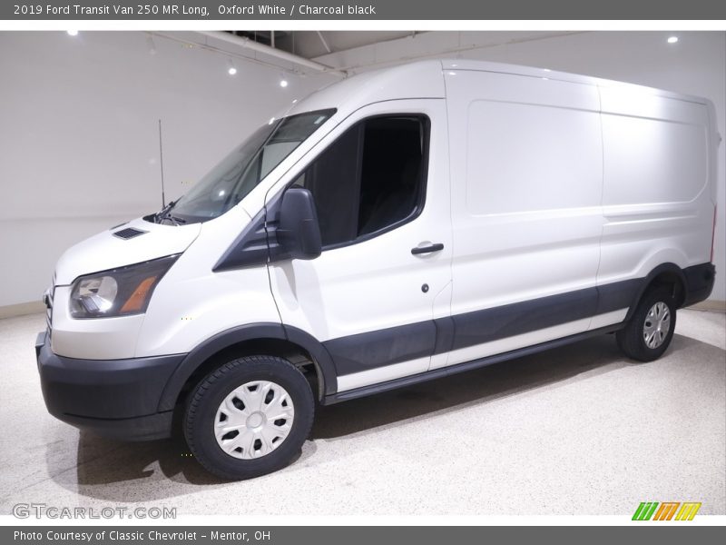Oxford White / Charcoal black 2019 Ford Transit Van 250 MR Long