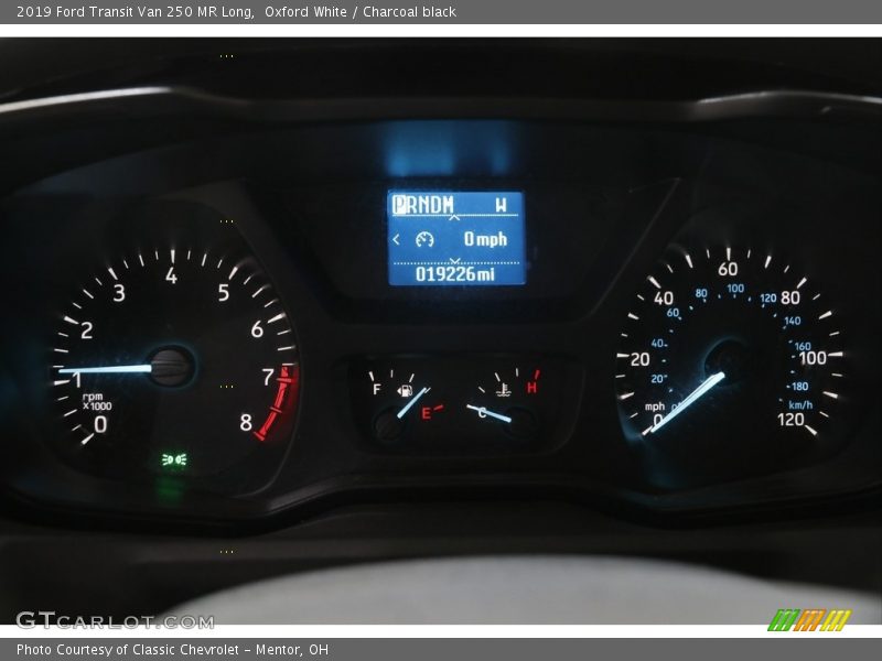 Oxford White / Charcoal black 2019 Ford Transit Van 250 MR Long