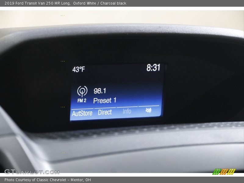 Oxford White / Charcoal black 2019 Ford Transit Van 250 MR Long