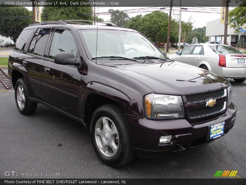 Dark Cherry Metallic / Gray 2009 Chevrolet TrailBlazer LT 4x4
