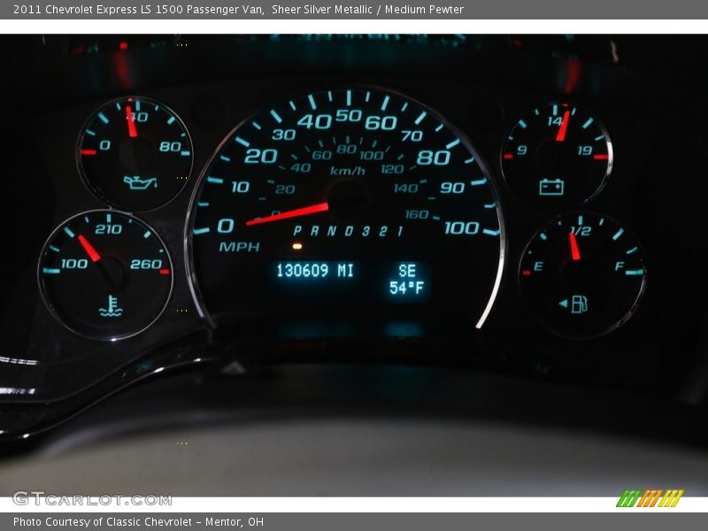 Sheer Silver Metallic / Medium Pewter 2011 Chevrolet Express LS 1500 Passenger Van