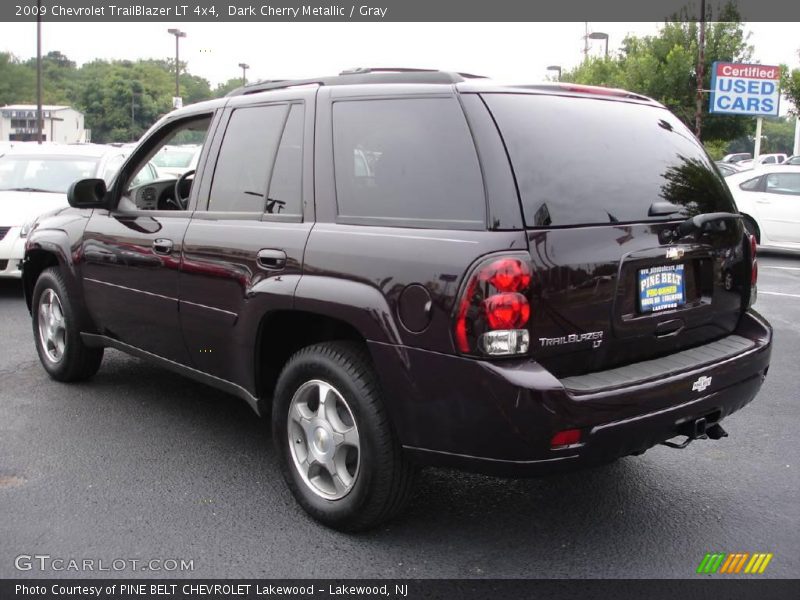 Dark Cherry Metallic / Gray 2009 Chevrolet TrailBlazer LT 4x4