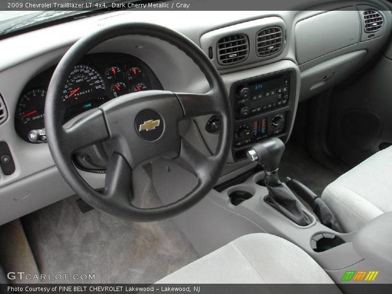Dark Cherry Metallic / Gray 2009 Chevrolet TrailBlazer LT 4x4