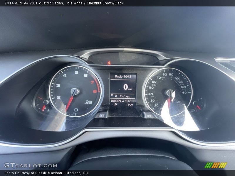 Ibis White / Chestnut Brown/Black 2014 Audi A4 2.0T quattro Sedan