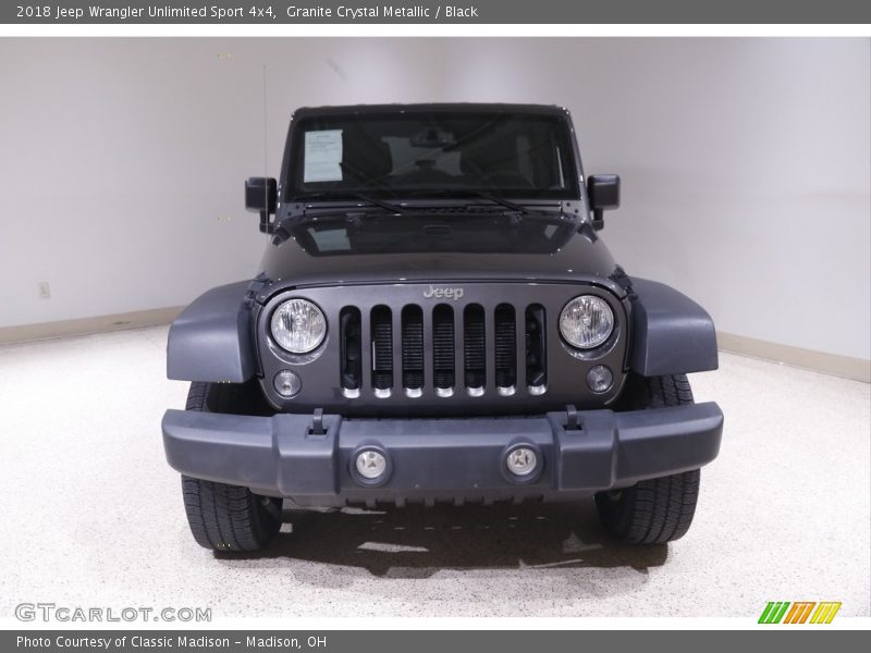 Granite Crystal Metallic / Black 2018 Jeep Wrangler Unlimited Sport 4x4