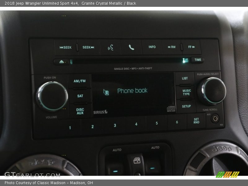 Granite Crystal Metallic / Black 2018 Jeep Wrangler Unlimited Sport 4x4