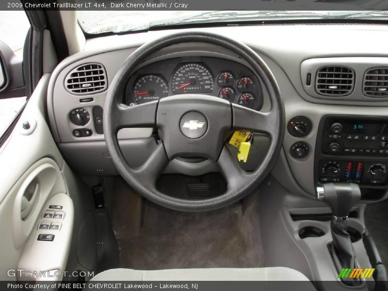 Dark Cherry Metallic / Gray 2009 Chevrolet TrailBlazer LT 4x4