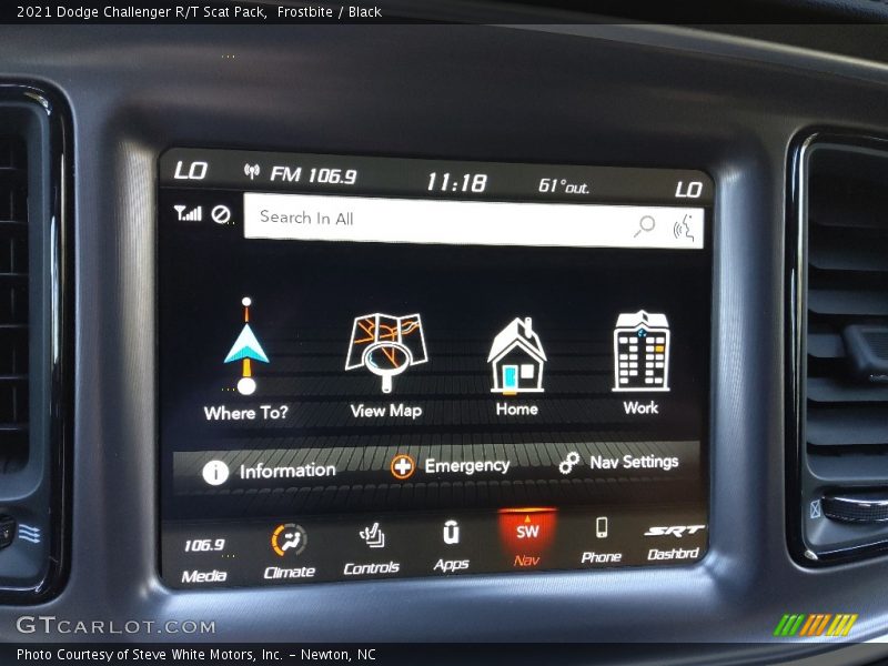 Frostbite / Black 2021 Dodge Challenger R/T Scat Pack