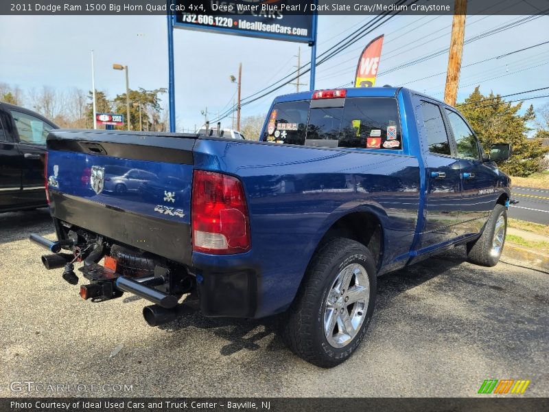 Deep Water Blue Pearl / Dark Slate Gray/Medium Graystone 2011 Dodge Ram 1500 Big Horn Quad Cab 4x4