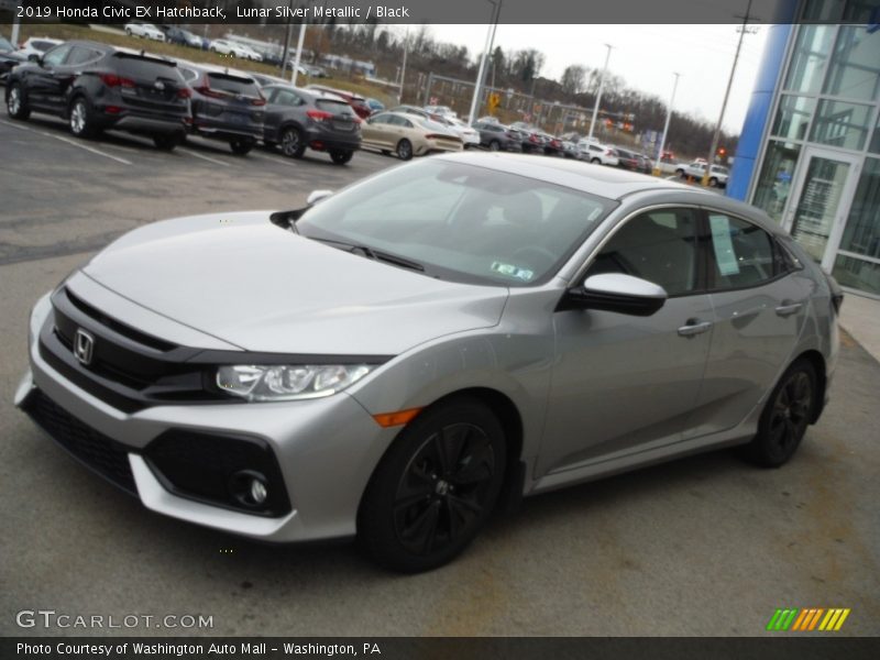 Lunar Silver Metallic / Black 2019 Honda Civic EX Hatchback