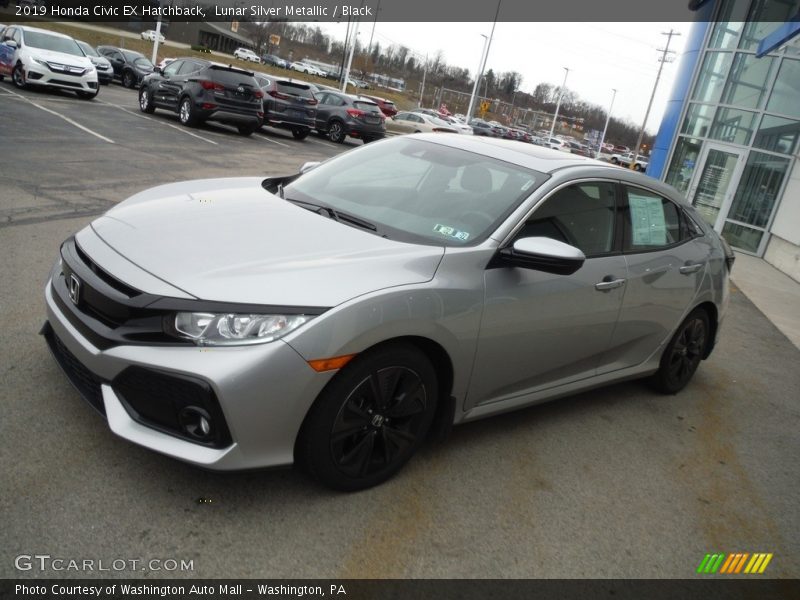 Lunar Silver Metallic / Black 2019 Honda Civic EX Hatchback