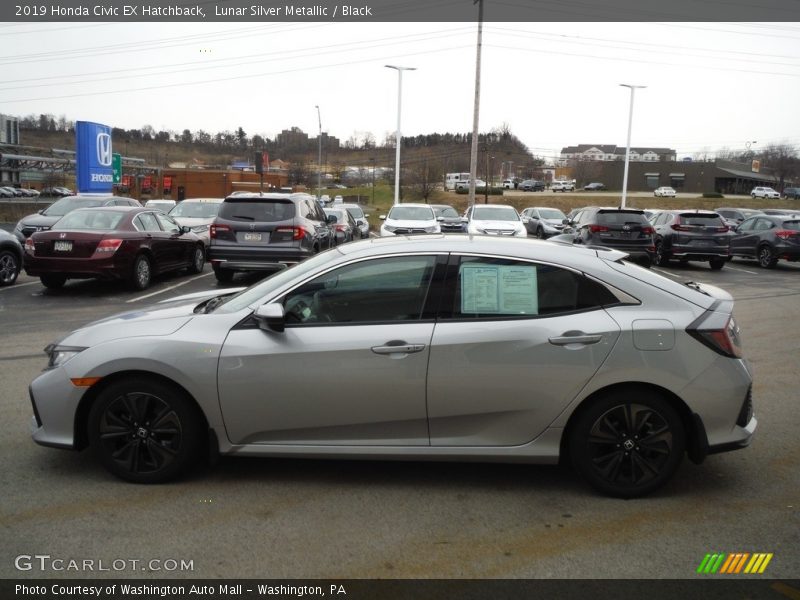 Lunar Silver Metallic / Black 2019 Honda Civic EX Hatchback
