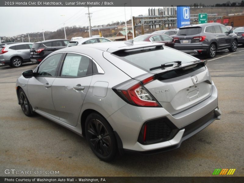 Lunar Silver Metallic / Black 2019 Honda Civic EX Hatchback