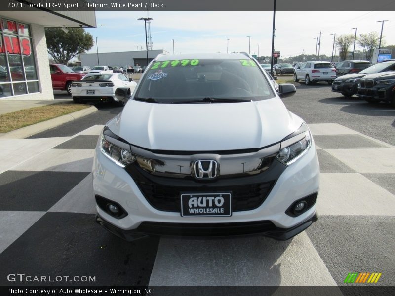 Platinum White Pearl / Black 2021 Honda HR-V Sport