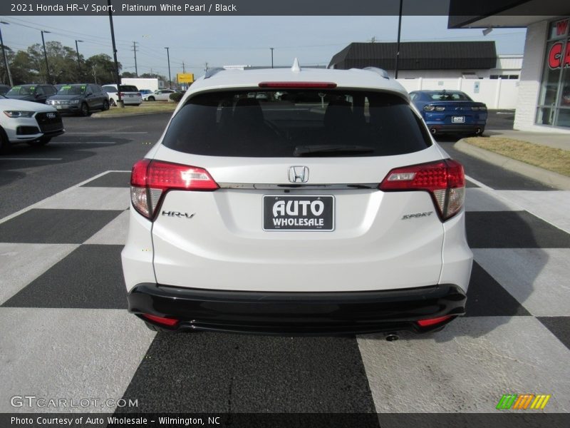 Platinum White Pearl / Black 2021 Honda HR-V Sport