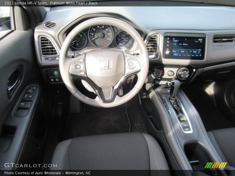 Platinum White Pearl / Black 2021 Honda HR-V Sport