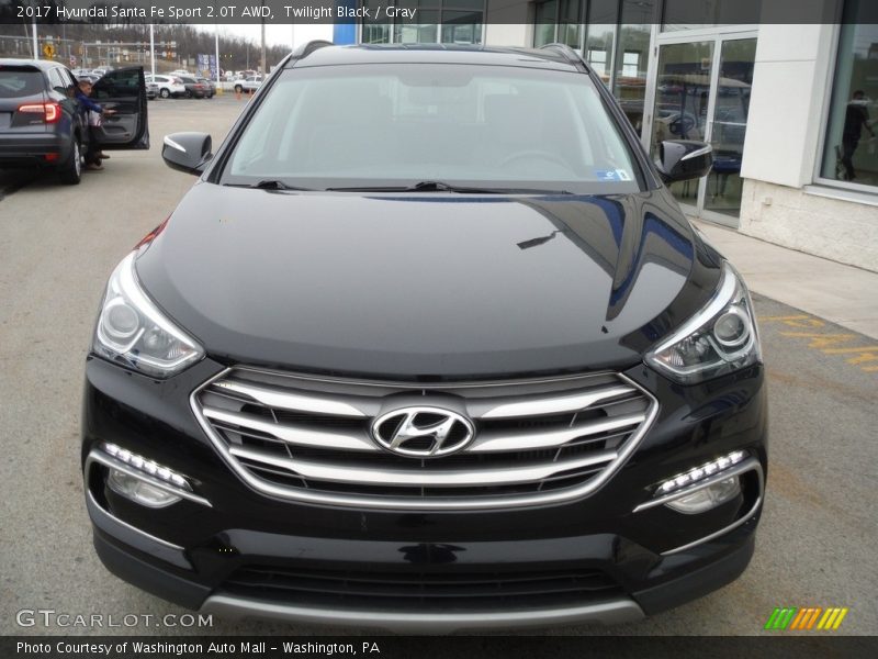 Twilight Black / Gray 2017 Hyundai Santa Fe Sport 2.0T AWD