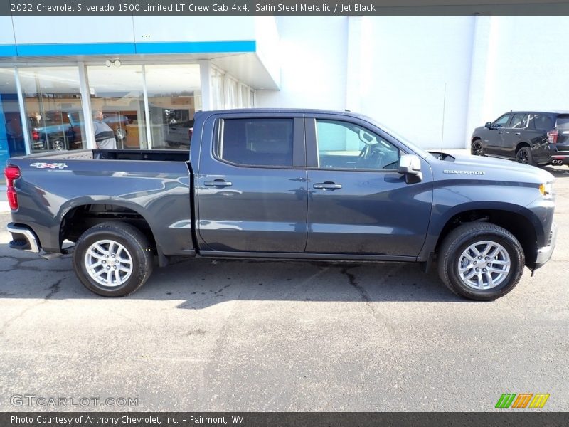 Satin Steel Metallic / Jet Black 2022 Chevrolet Silverado 1500 Limited LT Crew Cab 4x4