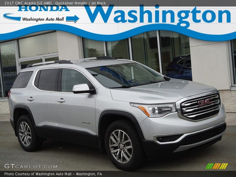 Quicksilver Metallic / Jet Black 2017 GMC Acadia SLE AWD