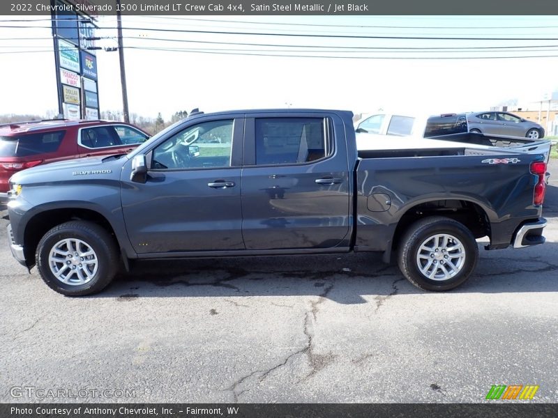 Satin Steel Metallic / Jet Black 2022 Chevrolet Silverado 1500 Limited LT Crew Cab 4x4