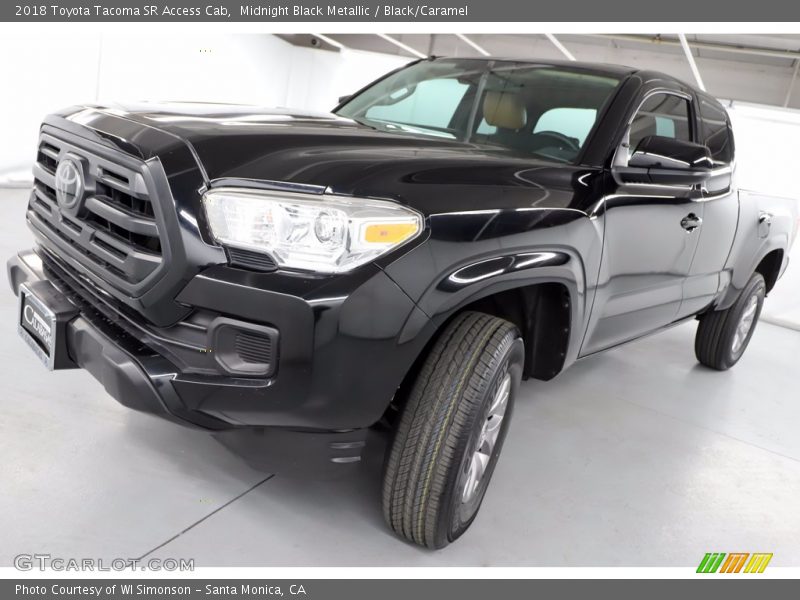Midnight Black Metallic / Black/Caramel 2018 Toyota Tacoma SR Access Cab