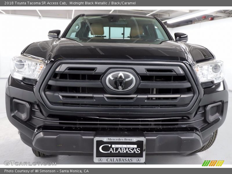 Midnight Black Metallic / Black/Caramel 2018 Toyota Tacoma SR Access Cab
