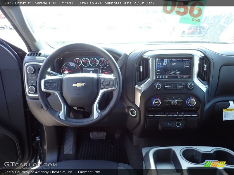 Satin Steel Metallic / Jet Black 2022 Chevrolet Silverado 1500 Limited LT Crew Cab 4x4