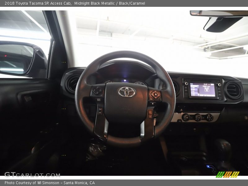Midnight Black Metallic / Black/Caramel 2018 Toyota Tacoma SR Access Cab