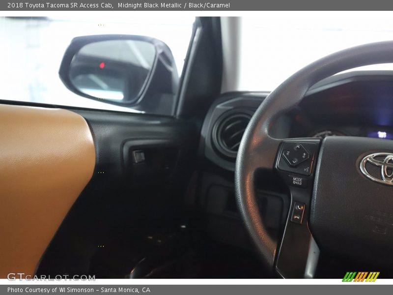 Midnight Black Metallic / Black/Caramel 2018 Toyota Tacoma SR Access Cab